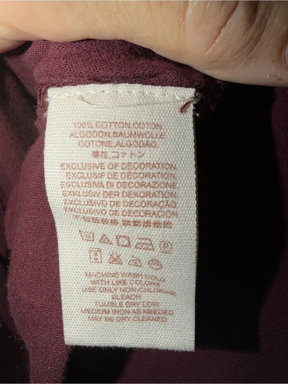 Free People Burgundy Embroidered Peplum Top